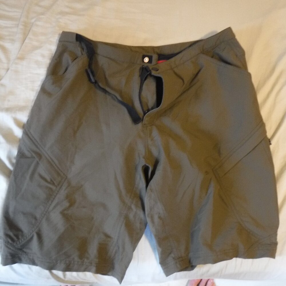 Novara Mens Cycling Shorts Shell and Liner Brown Size Large